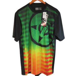 UNIT NWT Men's Flex Saturn MTB Black/Green Jersey, Size Large